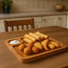 Kit 10 Petisqueiras Teca 23cm Molheira Quadradas Restaurante