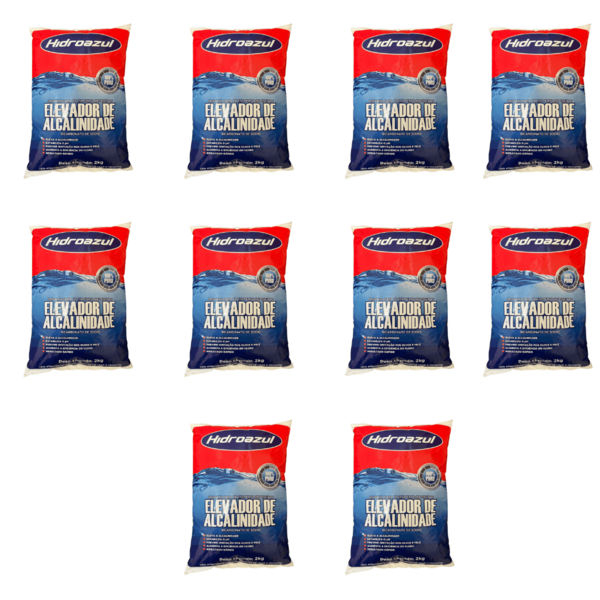 Kit 10 Ph Certo Elevador De Alcalinidade Piscinas Hidroazul