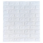 Kit 10 Placa Painel 3d Tijolo Branco Auto Adesivo 70 X 77 Cm