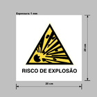 Kit 10 Placas Adesiva Pvc Sinalização Indicativa 20 Cm Risco
