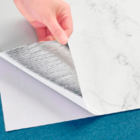 Kit 10 Placas Autocolante Revestimento Mármore Branco Fosco P