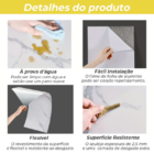 Kit 10 Placas Autocolante Revestimento Mármore Cinza Claro Br