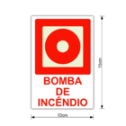 Kit 10 Placas de Indicação Autocolante Sinalizadora de Alarme