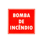Kit 10 Placas de Sinalização Alerta Bomba de Incêndio 20 Cm I