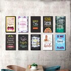 Kit 10 Placas Decorativas Frases Comida