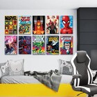 Kit 10 Placas Decorativas Heróis Marvel M3