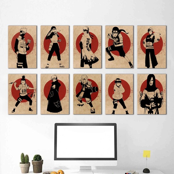 Kit 10 Placas Decorativas Naruto M4