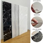 Kit 10 Placas Papel De Parede Marmorizada Branca 30x60cm