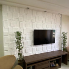 Kit 10 Placas Revestimento Auto Relevo Cadre 50cm X 50cm