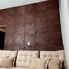 Kit 10 Placas Revestimento De Parede Pvc 3d Abstrato Madeira