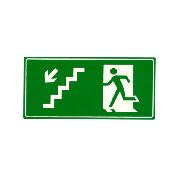 Kit 10 Placas Saída De Emergência Escada A Baixo