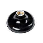 Kit 10 Plafon Redondo Lâmpada Bocal Porcelana Preto