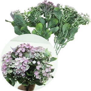 Foto de Kit 10 Plantas Kalanchoe Artificiais Flores Rosa Jardim 30cm