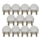 Kit 10 Plug Tomadas Macho Branco 10a  250v