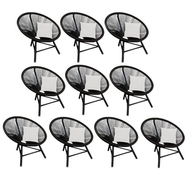 Kit 10 Poltrona Cadeira Corino Branco