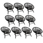 Kit 10 Poltrona Cadeira Suede Cinza