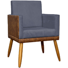 Kit 10 Poltrona Para Recepção Lis Corino E Suede Cores