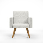 Kit 10 Poltronas Decorativa Recepção Oferta Balaqui Linho Lin