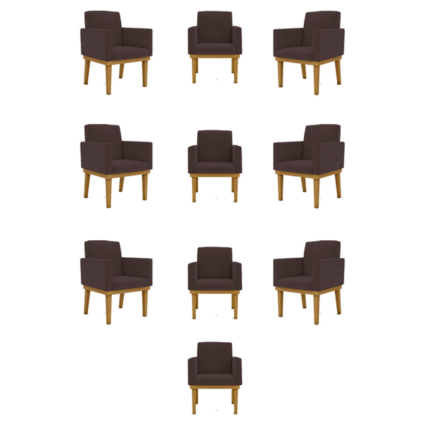 Kit 10 Poltronas Decorativa Reforçada Oferta - Balaqui Decor
