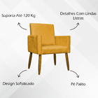 Kit 10 Poltronas Decorativas Para Sala Mari Suede Cores Pé Pa