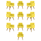 Kit 10 Poltronas Decorativas - Quarto, Sala, Escritorio Amare