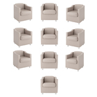 Kit 10 Poltronas Tilla Para Salão Recepção – Balaqui Decor Co