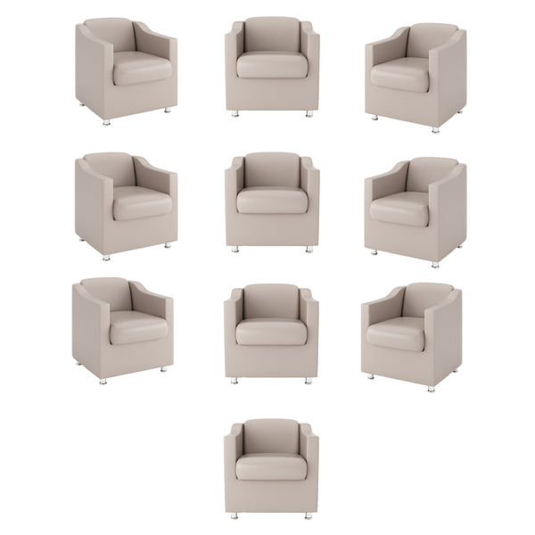 Kit 10 Poltronas Tilla Para Salão Recepção – Balaqui Decor Co