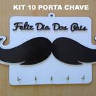 Kit 10 Porta Chaves Lembrancinha Dia Dos Pais Mdf Branco 17x2