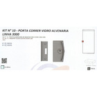 Kit 10 - Porta Correr Vidro Alvenaria Linha 3000 - Preto