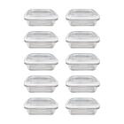 Kit 10 Pote Vidro Borosilicato Tampa Hermética Travas Silicon