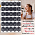 Kit 10 Potes Tempero + 30 Etiquetas Adesivas Q170 - Shd