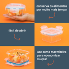 Kit 10 Potes Vidro Hermético Tampa 320ml Marmita Oikos Unica U