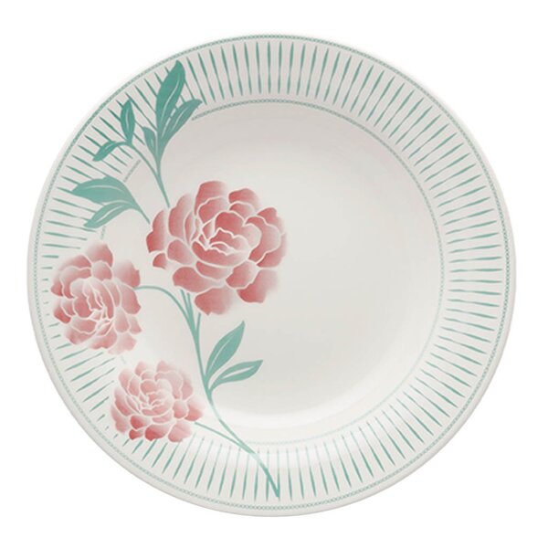 Kit 10 Pratos Fundos Donna Bloom Oxford Cerâmica 22 Cm