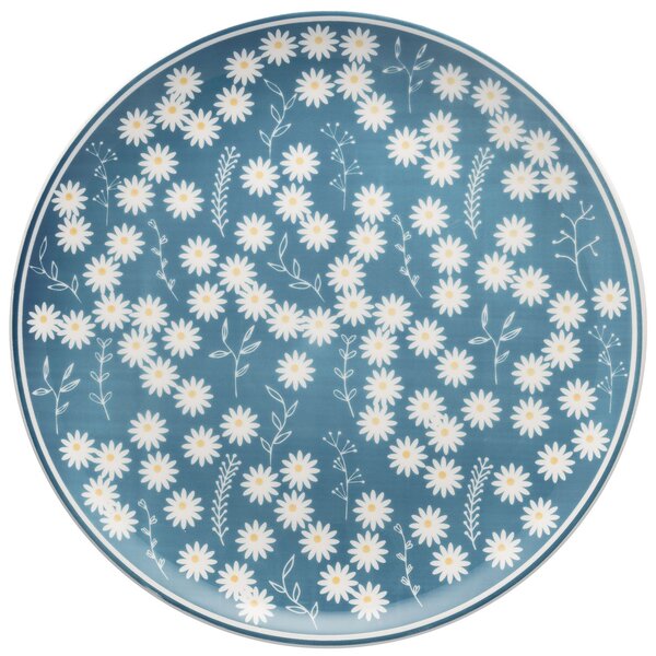 Kit 10 Pratos Rasos Unni Daisy Oxford® Cerâmica 26cm