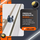 Kit 10 Presilha Borboleta Mola Fixar Perfil Led Gesso Drywal