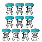 Kit 10 Puff Banqueta Louis Aramado Hexágono Para Penteadeira