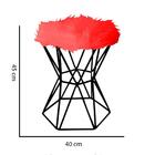 Kit 10 Puff Banqueta Louis Aramado Hexágono Preto Pelúcia Ver