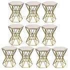 Kit 10 Puff Banqueta Louis Industrial Para Penteadeira Sala H