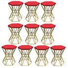 Kit 10 Puff Banqueta Louis Industrial Para Penteadeira Sala H