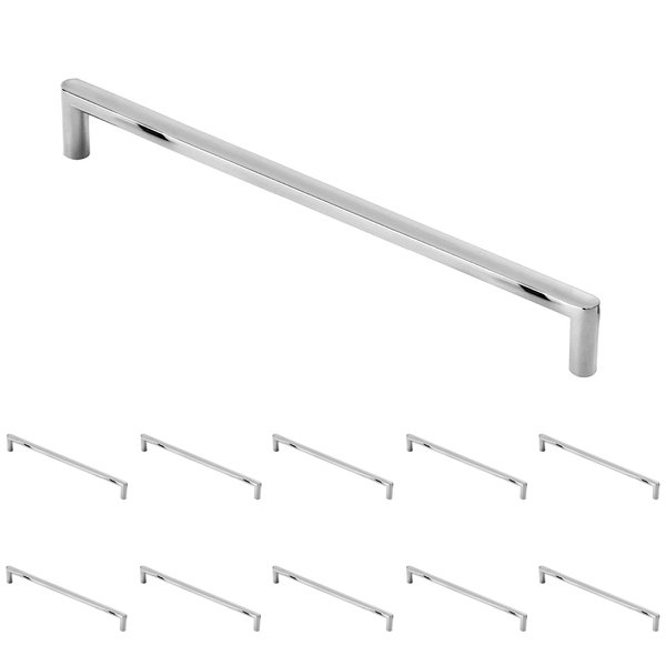 Kit 10 - Puxador Para Móvel Alça Sobrepor 192 Mm Zamac (carta