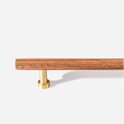 Kit 10 - Puxador Para Móvel Alça Sobrepor 224 Mm Em Madeira (