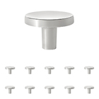 Kit 10 - Puxador Para Móvel Ponto Zamac (cartago Cromado)