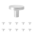 Kit 10 - Puxador Para Móvel Ponto Zamac (cartago Escovado)