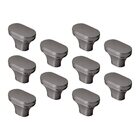 Kit 10 - Puxador Para Móvel Ponto Zamac (memphis Grafite Fosc