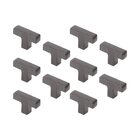 Kit 10 - Puxador Para Móvel Ponto Zamac (petra Grafite Fosco)