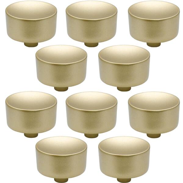 Kit 10 Puxadores 194 Yuma Ponto Dourados Para Móveis Armários