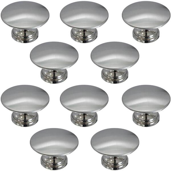 Kit 10 Puxadores 199 Tucson Ponto Níquel Escovado Para Móveis