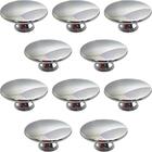 Kit 10 Puxadores 201 Tucson Ponto Cromado Para Móveis Armári