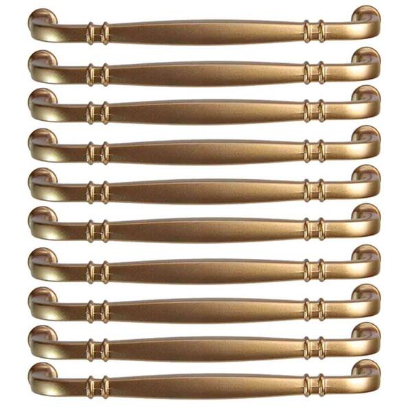 Kit 10 Puxadores Alça Para Móveis Dourado 1767 Grenade Armári