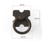 Kit 10 Puxadores Argola Puxador Rustico Puxador Gaveta - Ouro